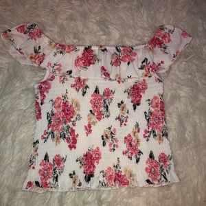 Arizona white floral shirt size small!!